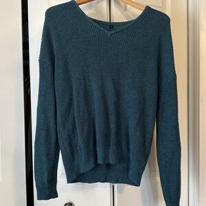 Amazon Teal V-Neck Women's Sweater